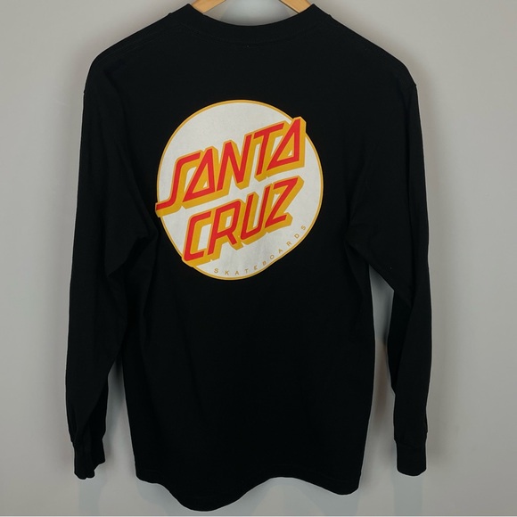 Santa Cruz Dot Long Sleeve T-Shirt - Medium - black with Red, Yellow and White - Picture 3 of 4